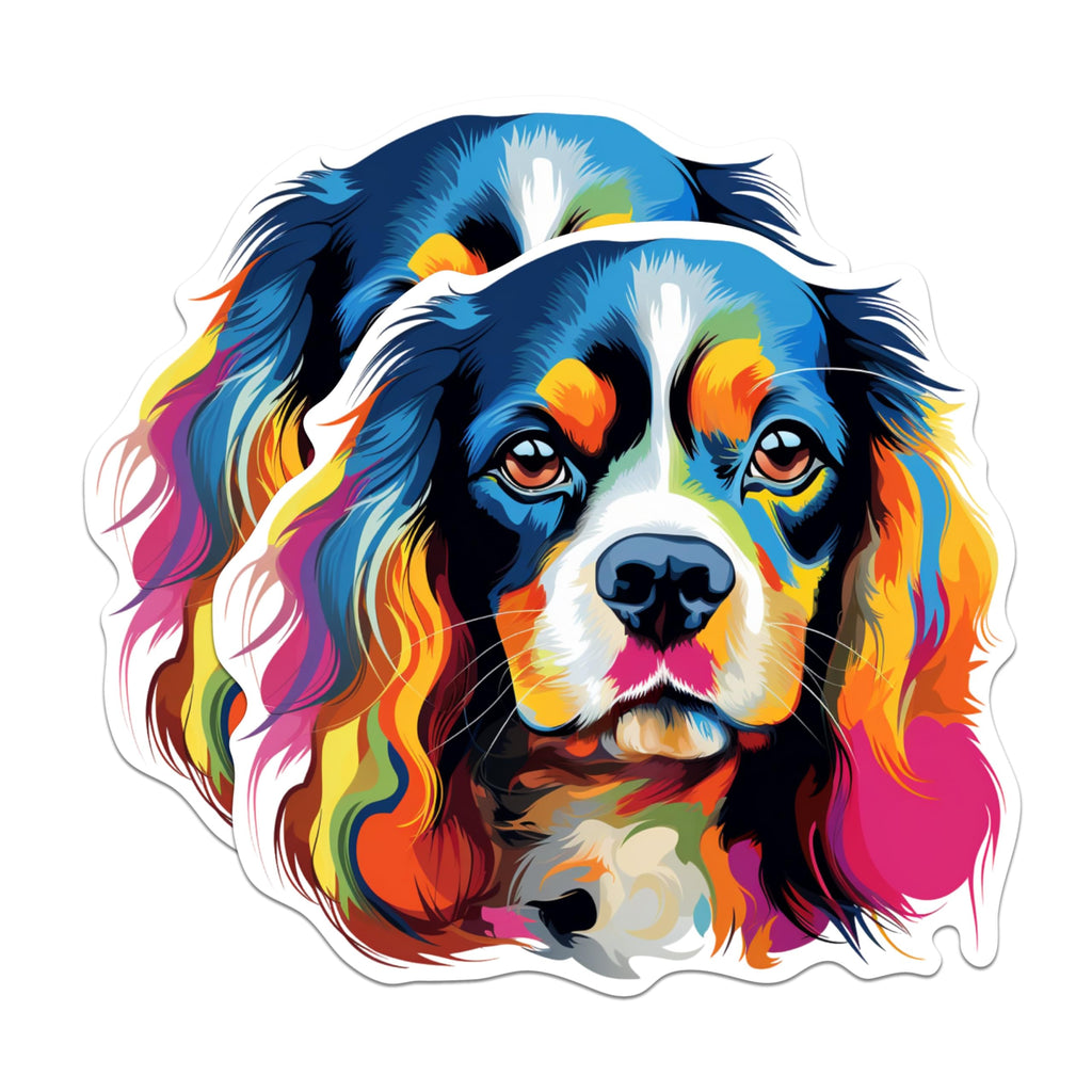 (2 Pack) Cavalier King Charles Spaniel Dog Breed Magnets - 5 Inches On Longest Side - Choose from Over 100 Dog Breeds - for Cars, Refrigerators, Toolboxes - Made in USA - MAG1819