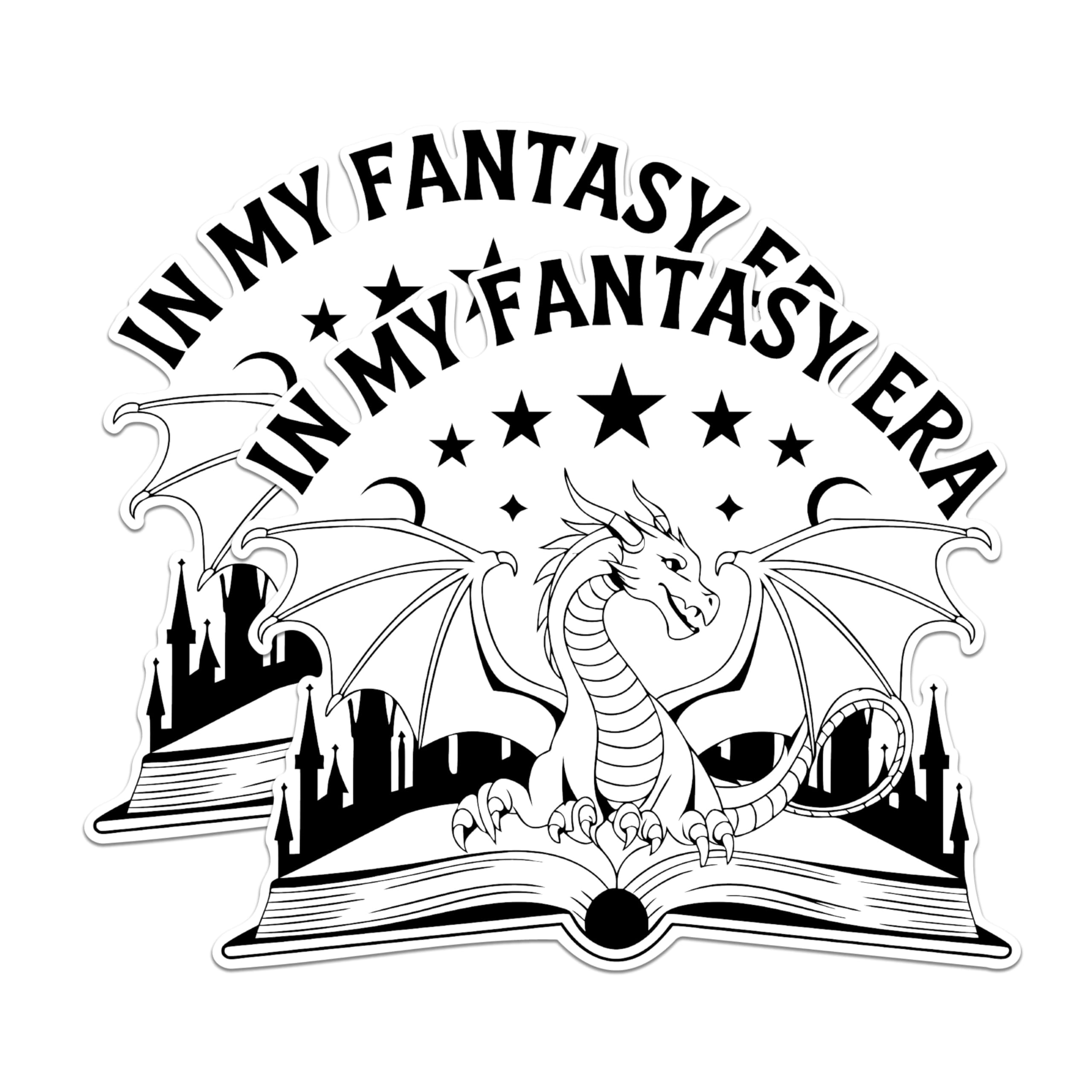 (2 Pack) Dragon Fantasy Magnets - Book Lover Magnets - Fantasy Novel Decor Magnets - Bookish Dragon Design Magnets- 5" On Longest Side - for Fridges, Toolboxes, Cars - Made in USA - MAG2551