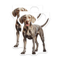 (2 Pack) Weimaraner Magnets - Happy Dog Breed Decor - Pet Owner Refrigerator Art - 5 Inches On Longest Side - Thick Durable Magnet - Made in USA - MAG30404