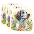 (3 Pack) English Setter Decals - Dog Breed - Floral Laptop Decal- 3 Inches On Longest Side - Easy Peel & Apply - Made in USA - 3MCS5255