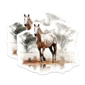 (2 Pack) Horse Art Stickers - Animal Decal - Wildlife Wall Sticker - 5" On Longest Side - Sticks to Smooth Flat Surfaces - Made in USA - BMCS3800