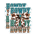 (2 Pack) Howdy Magnets - Cow Print Western Bow Decor - Country Aesthetic Home Refrigerator Accents - Southern Style Vibes - 5 Inches On Longest Side - Thick Durable Magnet - Made in USA - MAG21532
