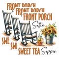 (3 Pack) Front Porch Decals - Sweet Tea Stickers - Rocking Chair Art - 3 Inches On Longest Side - Easy Peel & Apply - Made in USA - 3MCS7062