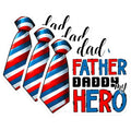 (3 Pack) Fathers Day Decals - Dad My Hero Sticker - Father Daddy Celebration - 3 Inches On Longest Side - Easy Peel & Apply - Made in USA - 3MCS6259