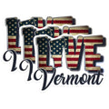 (3 Pack) Vermont Decals - Love Vermont - USA Flag State Decal - 3 Inches On Longest Side - Easy Peel & Apply - Made in USA - 3MCS0336