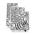 (2 Pack) Utah Home is Where The Heart is Stickers - State Pride Decal - Black and White Art Sticker - 5" On Longest Side - Sticks to Smooth Flat Surfaces - Made in USA - BMCS9095
