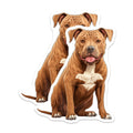 (2 Pack) Pitbull Dog Magnets - Dog Lover Decor - Pet Owner Present Idea - 5 Inches On Longest Side - Thick Durable Magnet - Made in USA - MAG27490