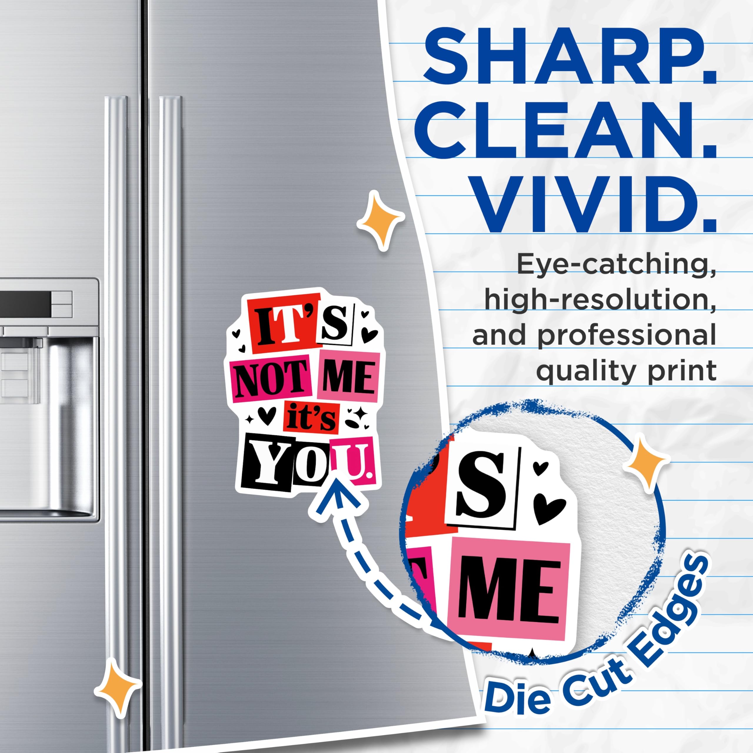 (2 Pack) Its Not Me Its You Magnets - Witty Sarcastic Quote - Humorous Breakup Statement - Bold Attitude Refrigerator Decor - 5 Inches On Longest Side - Thick Durable Magnet - Made in USA - MAG22699