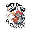 (2 Pack) Funny Rooster Stickers - Sarcastic Animal Stickers - Humorous Chicken Decal - 5" On Longest Side - Sticks to Smooth Flat Surfaces - Made in USA - BMCS4546