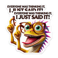 (2 Pack) Funny Lizard Magnets - Sarcastic Sayings Fridge Decor - Quirky Home Accessories - 5" On Longest Side - Premium Magnet - for Cars, Refrigerators, Toolboxes, Lockers - Made in USA - MAG14056