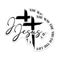 (2 Pack) Christian Faith Magnets - Jesus The Way The Truth The Life - Scripture Devotional Decor - 5 Inches On Longest Side - Thick Durable Magnet - Made in USA - MAG30645