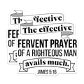(2 Pack) Fervent Prayer Magnets - James 5:16 Scripture Verse - Christian Inspiration - 5 Inches On Longest Side - Thick Durable Magnet - Made in USA - MAG36833