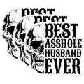 (3 Pack) Best A Hole Husband Ever Decals - Skull Husband - Funny Husband Decal - 3 Inches On Longest Side - Easy Peel & Apply - Made in USA - 3MCS4753