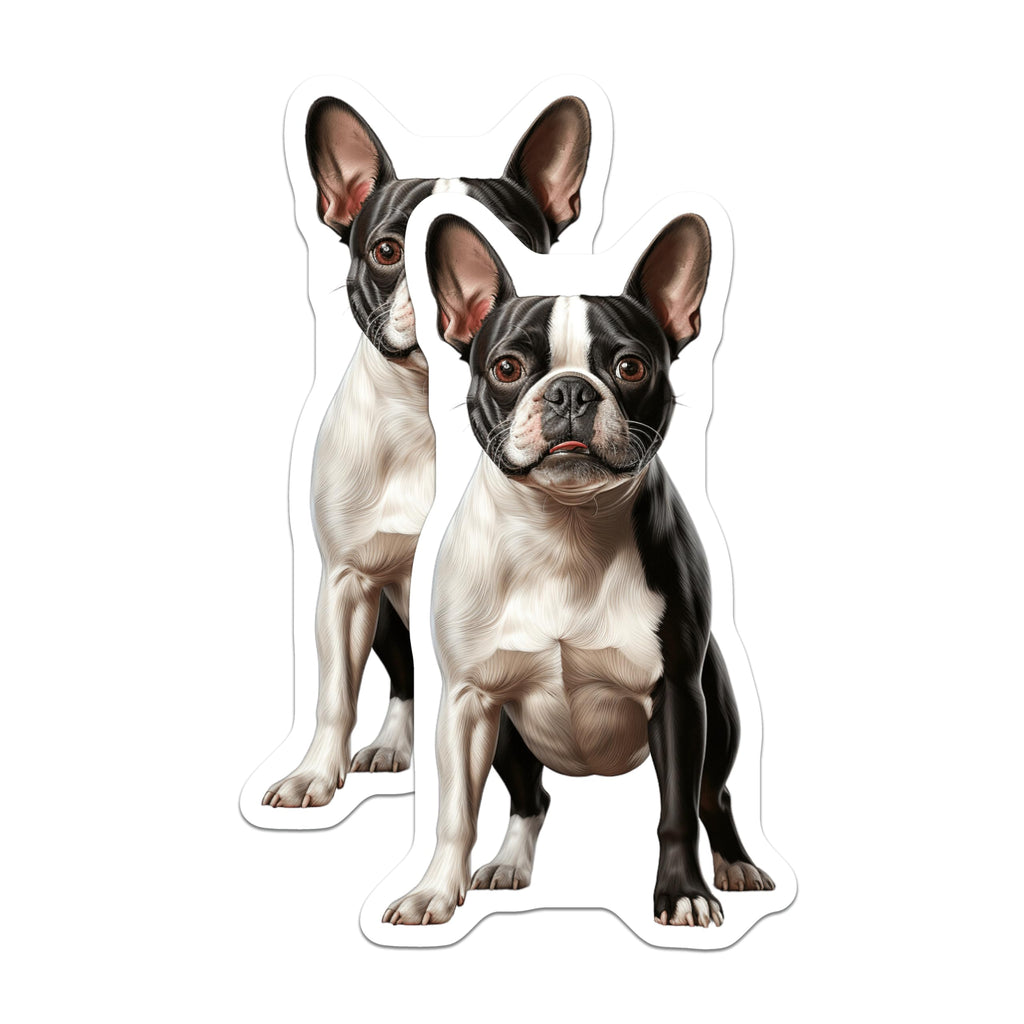 (2 Pack) Boston Terrier Dog Magnets - Cute Pet Owner Decor - Animal Lover Collectible - 5 Inches On Longest Side - Thick Durable Magnet - Made in USA - MAG25195