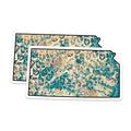 (2 Pack) Kansas Map Magnets - Abstract State Design - Fridge Magnets Set - 5" On Longest Side - Premium Magnet - for Cars, Refrigerators, Toolboxes, Lockers - Made in USA - MAG17388