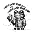 (2 Pack) Frog Magnets - Funny Saying Fridge Magnets - Quirky Coffee Lover Magnets - 5 Inches On Longest Side - Thick Durable Magnet - Made in USA - MAG20970