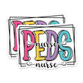 (2 Pack) Peds Nurse Magnets Magnets - Pediatric Nurse Decor - 5" On Longest Side - Made in USA - Sticks to Refrigerators & Metal Surfaces - MAG9144