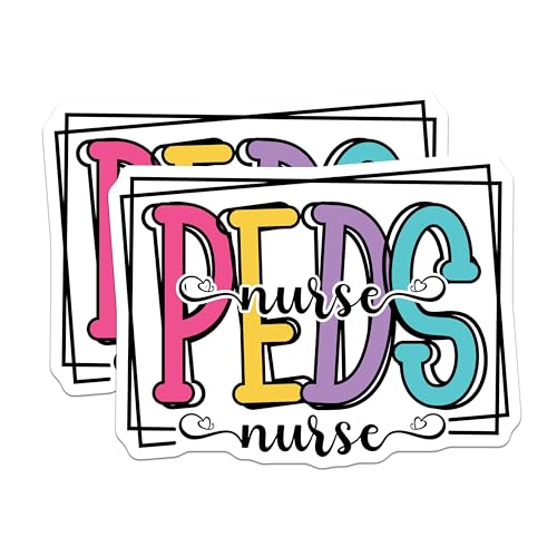 (2 Pack) Peds Nurse Magnets Magnets - Pediatric Nurse Decor - 5" On Longest Side - Made in USA - Sticks to Refrigerators & Metal Surfaces - MAG9144