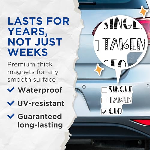 (2 Pack) CEO Magnets Magnets - Office Decor - 5" On Longest Side - Made in USA - Sticks to Refrigerators & Metal Surfaces - MAG9213