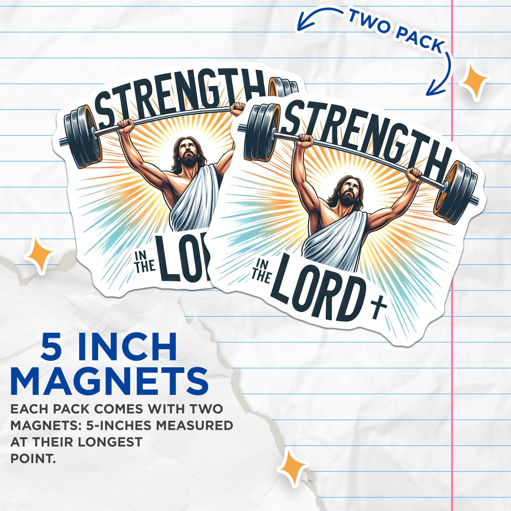(2 Pack) Christian Decorations Magnet - Religious Home Decor - 5" On Longest Side - Sticks to Smooth Flat Surfaces - Made in USA - MAG9651