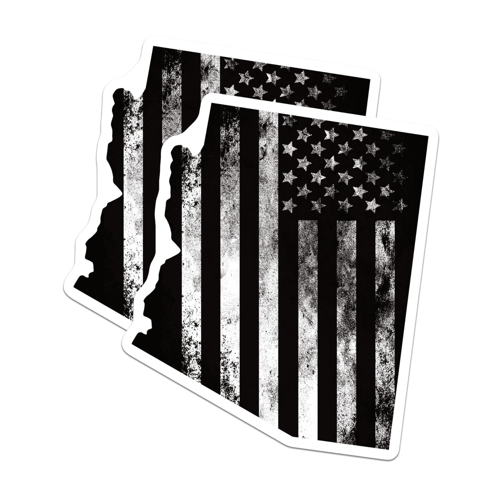 (2 Pack) Arizona Flag Magnets - State Pride - Distressed American Flag - USA Map - 5" On Longest Side - Premium Magnet - for Cars, Refrigerators, Toolboxes, Lockers - Made in USA - MAG17460