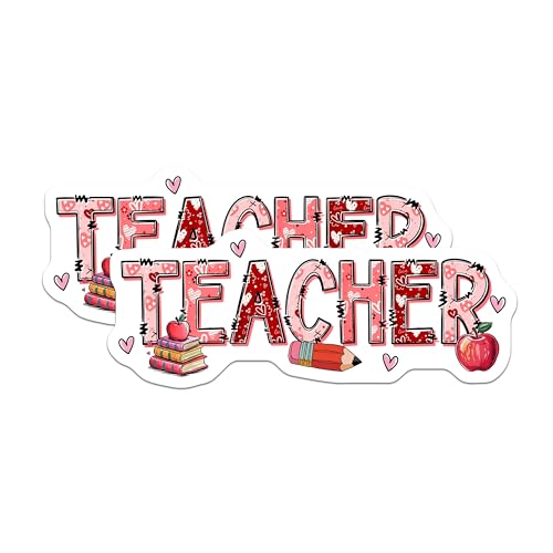 (2 Pack) Teacher Appreciation Magnets - Classroom Decor - Teacher Desk Accessory - School Supplies Decoration - 5" On Longest Side - for Cars, Fridges, Toolboxes - Made in USA -