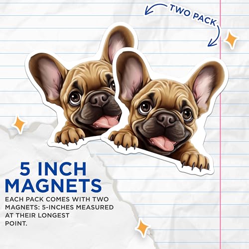 (2 Pack) Dog Lover Decor Magnet - 5" On Longest Side - Sticks to Smooth Flat Surfaces - Made in USA - MAG10169