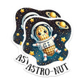 (2 Pack) Astronut Stickers - Cute Astronaut Peanut - Space Adventure - 5" On Longest Side - Sticks to Smooth Flat Surfaces - Made in USA - BMCS7588