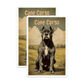 (2 Pack) Cane Corso Magnets - Italian Mastiff Dog Breed Art - Retro Dog Owner Home Decor - Canine Companion Display - 5 Inches On Longest Side - Thick Durable Magnet - Made in USA - MAG20803