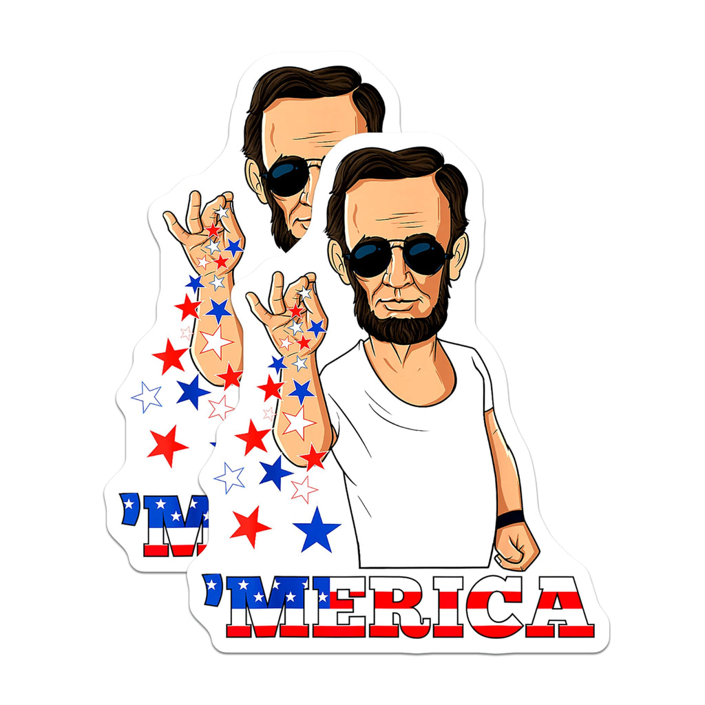 (2 Pack) Salt Bae Lincoln Magnets - Funny Patriotic Decor - Merica Fridge Accessory - 5 Inches On Longest Side - Thick Durable Magnet - Made in USA - MAG29929