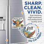 (2 Pack) Dang Fell Victim to Hubris Again Magnets - Cat with Wings - Humor Magnets - 5" On Longest Side - for Cars, Fridges, Toolboxes - Made in USA - MAG4348