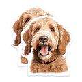 (2 Pack) Goldendoodle Magnets - Dog Lover Decor - Pet Parent Refrigerator Art - Cute Doodle Art - 5 Inches On Longest Side - Thick Durable Magnet - Made in USA - MAG28853
