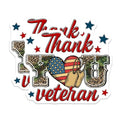 (2 Pack) Thank You Veteran Magnets Magnets - American Flag Decor - Camo and Stars Design - 5" On Longest Side - Made in USA - Sticks to Refrigerators & Metal Surfaces - MAG8367