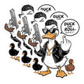 (3 Pack) Duck and Roll Decals - Gangster Duck Sticker - Laptop Decals - 3 Inches On Longest Side - Easy Peel & Apply - Made in USA - 3MCS8297