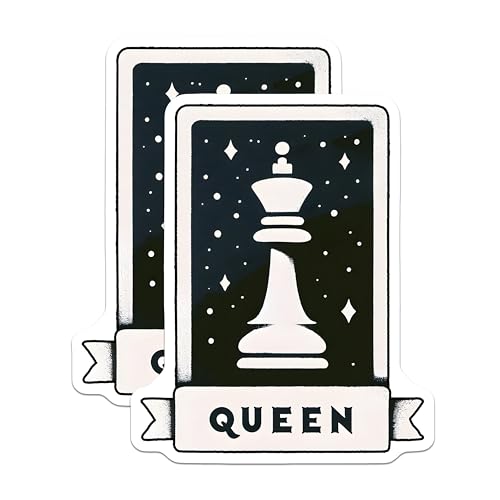(2 Pack) Queen Chess Piece Magnets - Chess Board Magnets - Unique Game Piece Decor Magnets - 5" On Longest Side - for Cars, Refrigerators, Toolboxes, Lockers - Made in USA BMCS3190