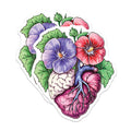 (2 Pack) Anatomical Heart Brain Magnets - Floral Science Art Decor - Unique Medical Illustration - 5 Inches On Longest Side - Thick Durable Magnet - Made in USA - MAG20129