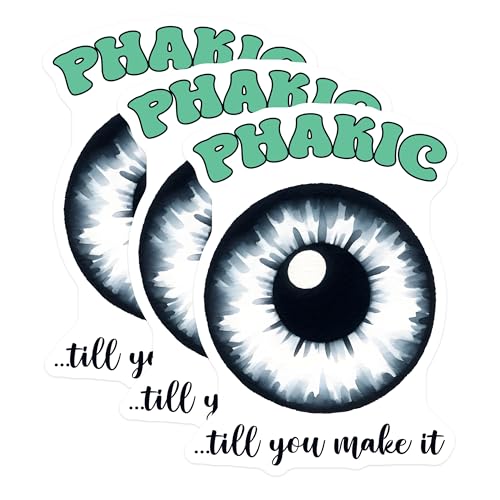(3 Pack) Phakic Eye Decals - Motivational Quote - Vision Laptop Decals - 3 Inches On Longest Side - Easy Peel & Apply - Made in USA - 3MCS6837