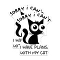(2 Pack) Cat Quotes Stickers - Funny Feline Lover - I Have Plans - 5" On Longest Side - Sticks to Smooth Flat Surfaces - Made in USA - BMCS7351