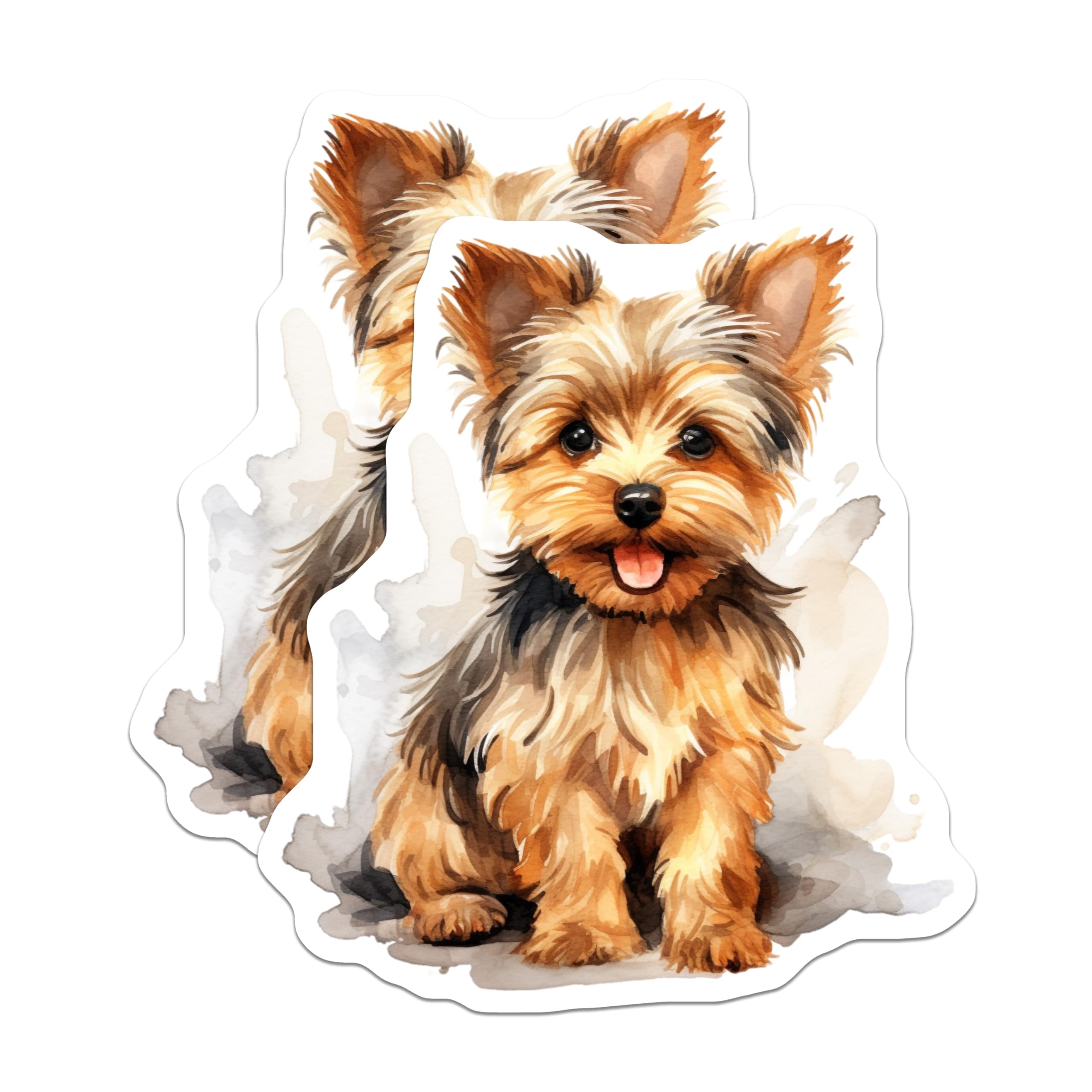 (2 Pack) Yorkshire Terrier Magnets - Cute Yorkie Dog Lover - Pet Owner Refrigerator Decor - 5 Inches On Longest Side - Thick Durable Magnet - Made in USA - MAG27816