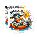(2 Pack) Mentally Out of Office Magnets - Funny Cow Humor - Vacation Mode Office Decor - 5 Inches On Longest Side - Thick Durable Magnet - Made in USA - MAG23214