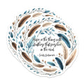 (2 Pack) Inspirational Quote Stickers - Emily Dickinson - Feather Design - 5" On Longest Side - Sticks to Smooth Flat Surfaces - Made in USA - BMCS7552