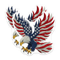 (2 Pack) American Bald Eagle Stickers - Patriotic USA Decals - Eagle with American Flag Wings - 5" On Longest Side - Sticks to Smooth Flat Surfaces - Made in USA - BMCS7155