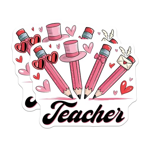(2 Pack) Teacher Appreciation Magnets - Cute Pencil Design - 5" On Longest Side - for Cars, Fridges, Toolboxes - Made in USA - MAG7644