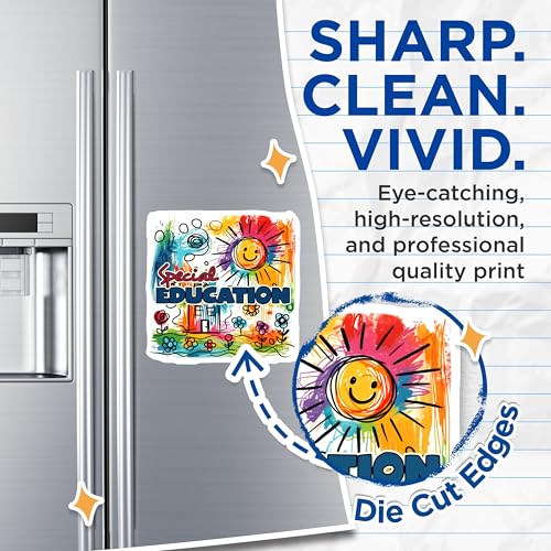 (2 Pack) Special Education Magnets - Sunflower Design - Classroom Decor - Teacher's Assistant - 5" On Longest Side - for Cars, Fridges, Toolboxes - Made in USA - MAG8043