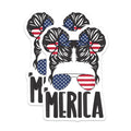 (2 Pack) Messy Bun America Magnets - Patriotic USA Decor - Independence Day Celebration Fridge - 5 Inches On Longest Side - Thick Durable Magnet - Made in USA - MAG29921