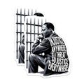 (2 Pack) Injustice Anywhere Stickers - Inspirational Quote Stickers - Social Justice Stickers - 5" On Longest Side - Sticks to Smooth Flat Surfaces - Made in USA - BMCS3754