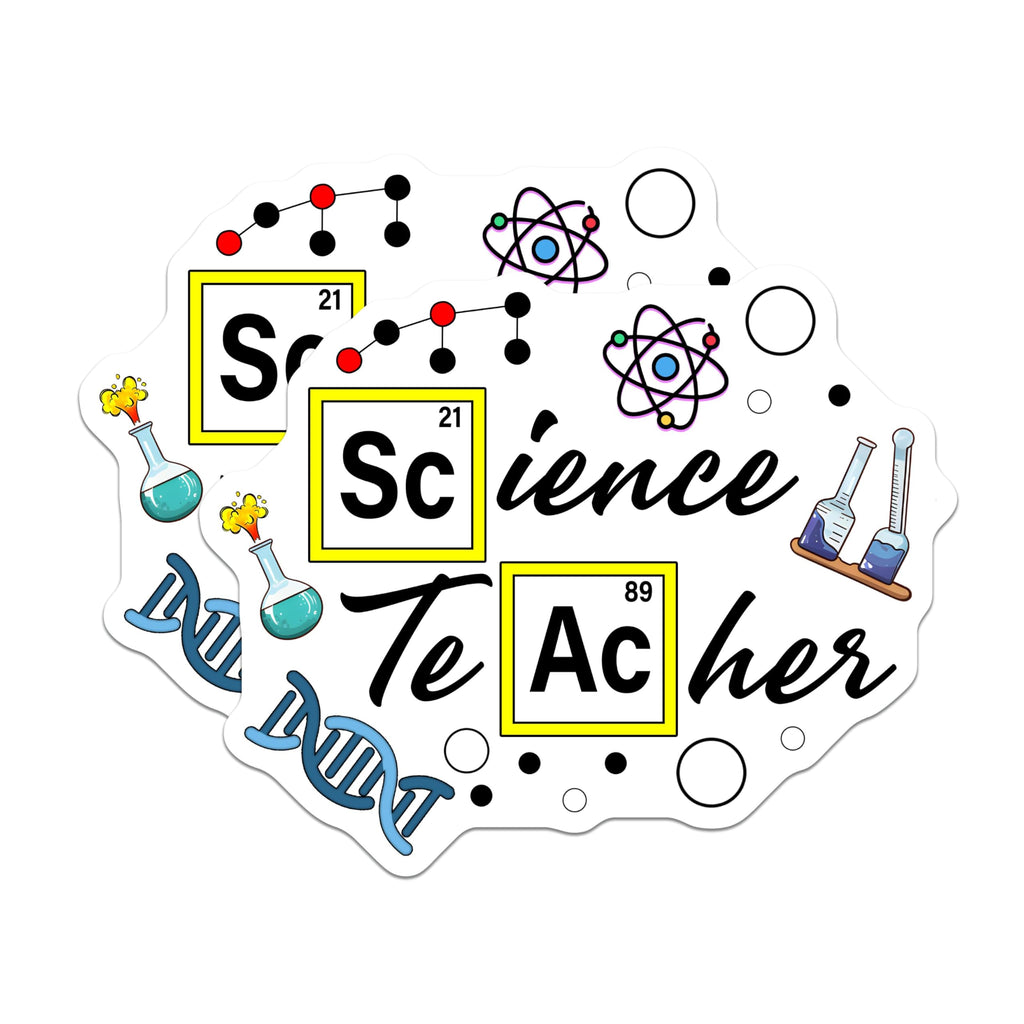 (2 Pack) Science Teacher Magnets - 5" On Longest Side - for Cars, Fridges, Toolboxes - Made in USA - MAG7839