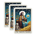 (3 Pack) Thriving Trader Decals - Skeleton Tarot Card - Laptop Decal - 3 Inches On Longest Side - Easy Peel & Apply - Made in USA - 3MCS4278