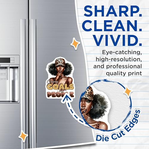 (2 Pack) Chasing Goals Not People Magnets Magnets - Motivational Decor - Inspirational Quotes - 5" On Longest Side - Made in USA - Sticks to Refrigerators & Metal Surfaces - MAG9044