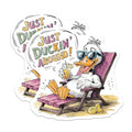 (2 Pack) Duckin Around Stickers - Funny Animal Decals - Cute Duck Art - 5" On Longest Side - Sticks to Smooth Flat Surfaces - Made in USA - BMCS8544